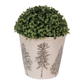 Ghiveci flori ceramica bej verde Braduti 21x20 cm