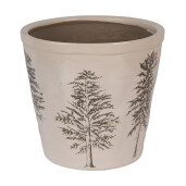 Ghiveci flori ceramica bej verde Braduti 21x20 cm