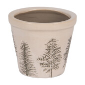 Ghiveci flori ceramica bej verde Braduti 8x7 cm
