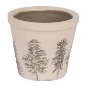 Ghiveci flori ceramica bej verde Braduti 8x7 cm