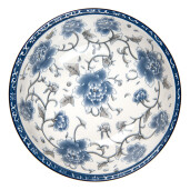 Set 2 boluri ceramica alba gri albastra 19x7 cm, 750 ml