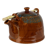 Ceainic cu infuzor ceramica maro Brown 14x12 cm, 750 ml