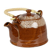 Ceainic cu infuzor ceramica maro natur 14x12 cm, 750 ml