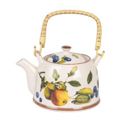 Ceainic si infuzor ceramica multicolora 18x14x12 cm, 800 ml