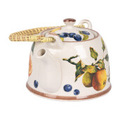 Ceainic si infuzor ceramica multicolora 18x14x12 cm, 800 ml