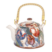 Ceainic cu infuzor ceramica multicolora Lalele 18x14x12 cm / 800 ml