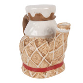 Ceainic Craciun Spargatorul de Nuci ceramica maro alba 22x12x18 cm / 900 ml