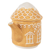 Set ceainic cana Craciun ceramica multicolora 19x12x23 cm / 550 ml / 450 ml
