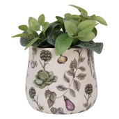 Ghiveci flori ceramica multicolora Legume 21x19 cm