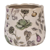 Ghiveci flori ceramica multicolora Legume 18x16 cm