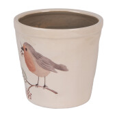 Ghiveci flori ceramica multicolora Pasare 15x14 cm