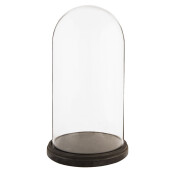 Platou decorativ lemn sticla 26x47 cm