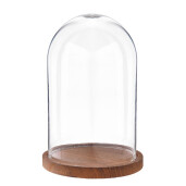 Platou decorativ lemn sticla 17x25 cm