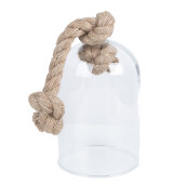 Platou decorativ lemn sticla 12x19 cm
