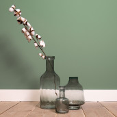 Vaza pentru flori din sticla verde Ø 10 x 19 h