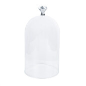 Platou decorativ lemn sticla 14x25 cm
