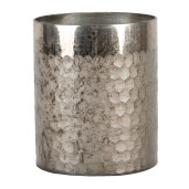 Vaza flori sticla argintie 11x13 cm