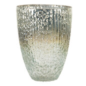 Vaza flori sticla turcoaz 11x15 cm