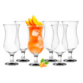 Set 6 pahare sticla 8x19 cm, 420 ml