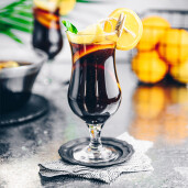 Set 6 pahare sticla 8x19 cm, 420 ml