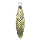 Set 2 globuri brad Craciun sticla verde 7x5x23 cm
