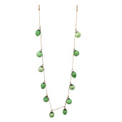 Ghirlanda globuri sticla verde 190x5x8 cm