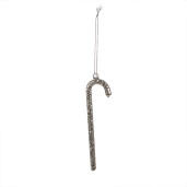 Set 12 ornamente brad sticla argintie Acadea 4x1x14 cm