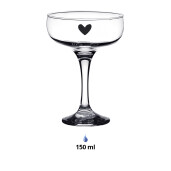 Set 6 pahare sticla 10x14 cm, 150 ml