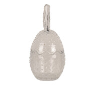 Ou decorativ Paste sticla transparenta 8x17 cm