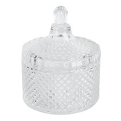 Borcan sticla transparenta 10x31 cm