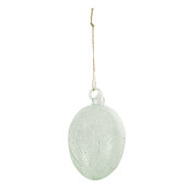 Set 6 oua decorative Paste sticla verde 6x10 cm