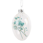 Set 6 oua decorative Paste sticla flori 5x8 cm
