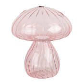 Ciupercuta decorativa sticla roz 13x15 cm