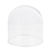 Platou decorativ lemn cu cloche sticla  Ø 13x11 cm