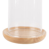 Platou decorativ lemn sticla 13x16 cm