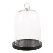Platou decorativ lemn sticla 15x21 cm