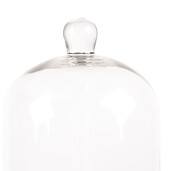 Platou decorativ lemn sticla 15x21 cm