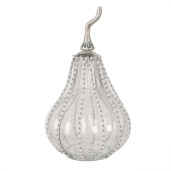 Dovleac decorativ sticla transparenta 17x30 cm