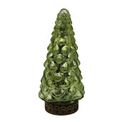 Brad Craciun sticla aurie cu led 8x16 cm