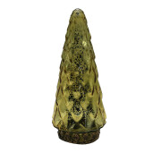 Brad Craciun sticla aurie cu led 11x24 cm