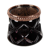 Set 2 candele sticla neagra cupru 7x6 cm