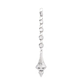 Set 6 ornamente brad Craciun sticla transparenta 4x23 cm