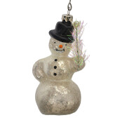 Set 2 ornamente brad Craciun Om Zapada sticla 5x10 cm