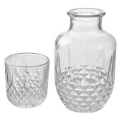 Set carafa, pahar sticla transparenta Ø 9x19 cm / 150 ml / 550 ml