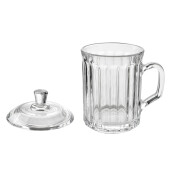 Set 4 cani sticla transparenta 11x9x15 cm / 250 ml