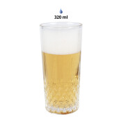 Set 6 pahare sticla transparenta Ø 7x15 cm / 320 ml