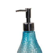 Dozator sapun sticla albastra 9x19 cm, 400 ml