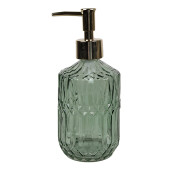 Dispenser sapun sticla verde 8x19 cm, 400 ml