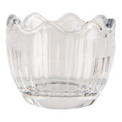 Ou decorativ Paste sticla transparenta Ø 6x11 cm