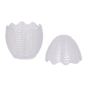 Ou decorativ Paste sticla transparenta Ø 8x12 cm